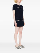 Self Portrait Navy Boucle Mini Dress