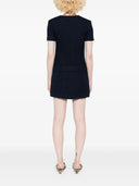 Self Portrait Navy Boucle Mini Dress
