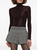 Self Portrait Brown Viscose Knit Top