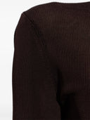 Self Portrait Brown Viscose Knit Top