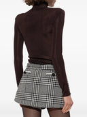 Self Portrait Brown Viscose Knit Top