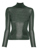 Self Portrait Green Viscose Knit Top