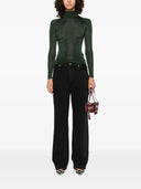 Self Portrait Green Viscose Knit Top