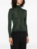 Self Portrait Green Viscose Knit Top