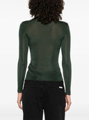 Self Portrait Green Viscose Knit Top