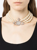 Vivienne Westwood Three Row Pearl Bas Relief