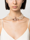 Vivienne Westwood Three Row Pearl Bas Relief