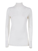 Fabiana Filippi Maglia Dolcevita In Filato Cashmere Seta Color Rafia