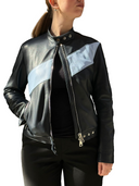 Bomber in pelle La Rose Nero