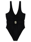 Tory Burch 'Miller Plunge' One Piece Swimsuit
