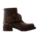 Musubi W Boots Acne Studios de cuero marrón oscuro