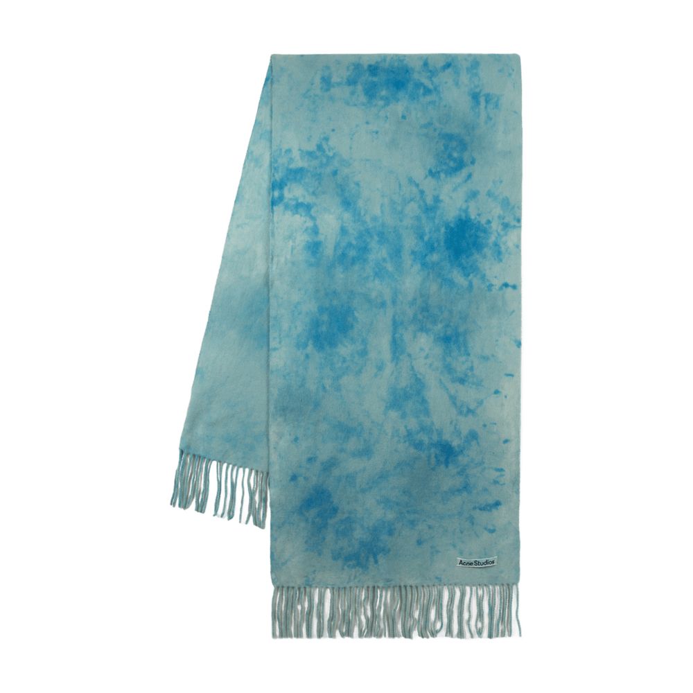 Canada Tie Dye Scarf Acne Studios Wool Blue Aqua
