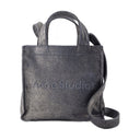 Mini Lunar Shopper Bag Acne Studios Läder Silver/Blue