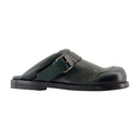 Boucle mules acne studios en cuir vert