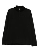 Cp Company Sweatshirts Polo Collar In Acero Fleece