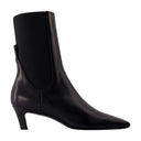 The Mid Heel Boots Toteme Leather Black