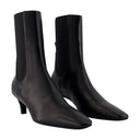 The Mid Heel Boots Toteme Leather Black