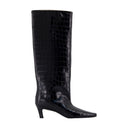 Wide Shaft Boots Toteme Leather Black