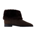 Fold Down Ankle Boots Toteme Leather Brown