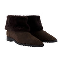 Fold Down Ankle Boots Toteme Leather Brown