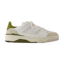 Zapatillas de arcilla axel arigato cuero blanco/verde