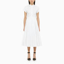 Alexander Mc Queen White Cotton Midi Dress