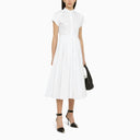 Alexander Mc Queen White Cotton Midi Dress
