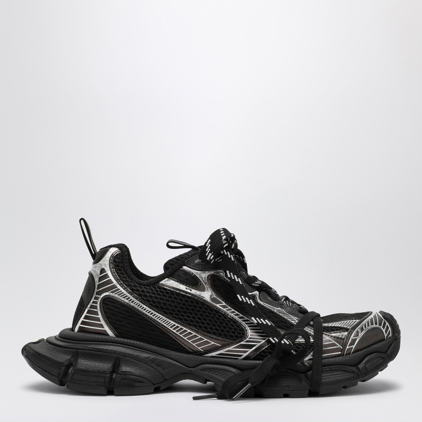 Balenciaga 3 Xl Black/White Mesh And Polyurethane Trainer