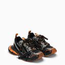 Balenciaga 3 Xl Black/Orange/Grey Mesh And Polyurethane Trainer