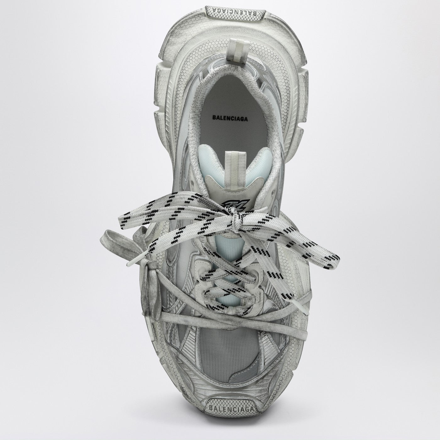 Balenciaga White/Silver Mesh And Polyurethane 3 Xl Sneaker – Balardi