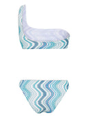 Missoni One épaule Bikini avec motif en zigzag
