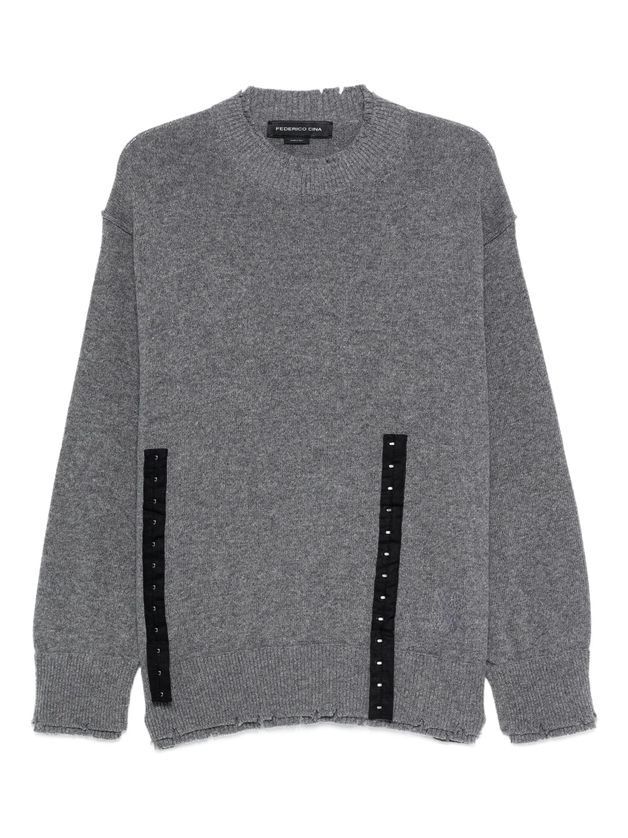 Federico Cina Corset Distressed Crewneck
