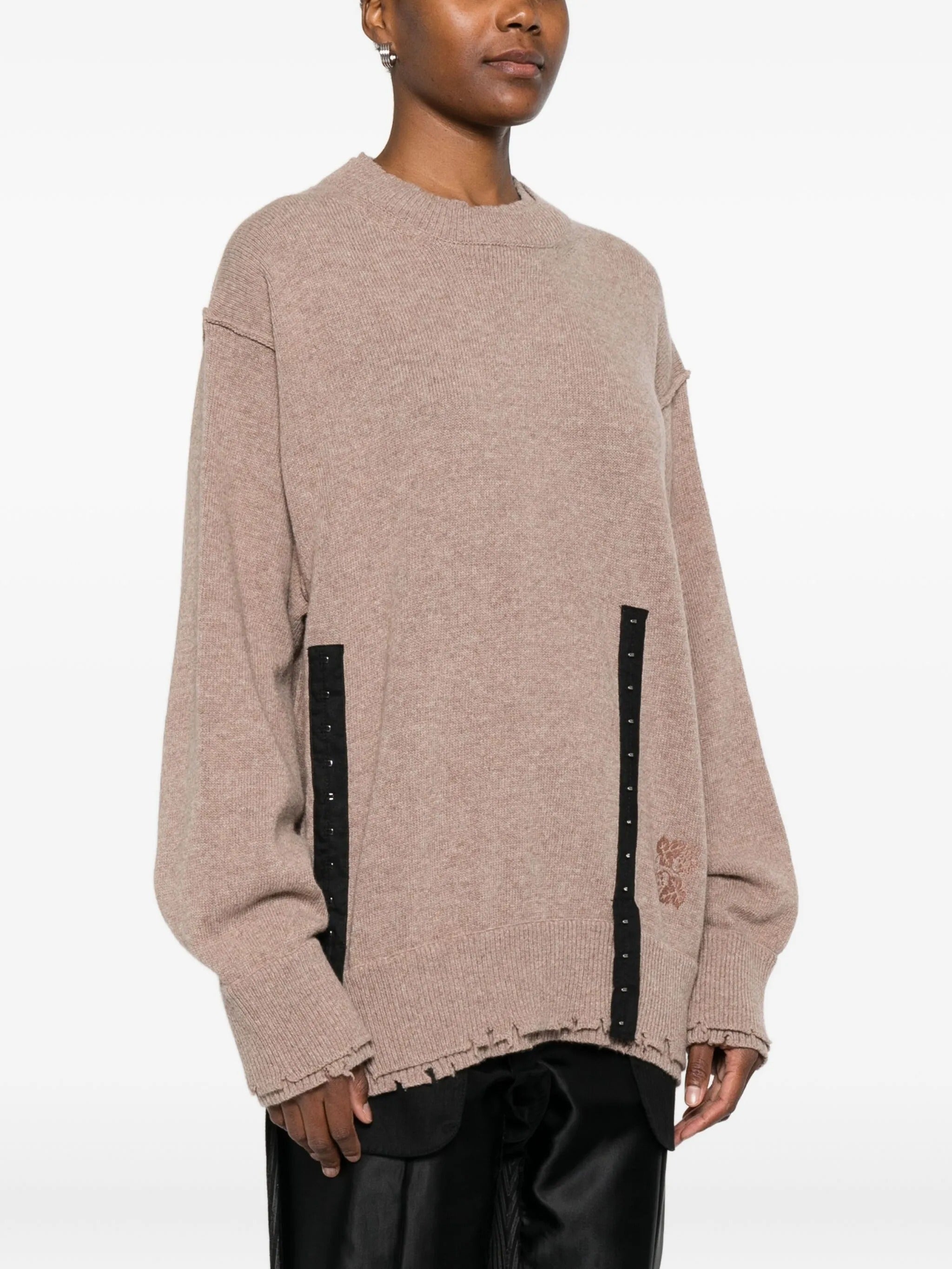 Federico Cina Corset Distressed Crewneck