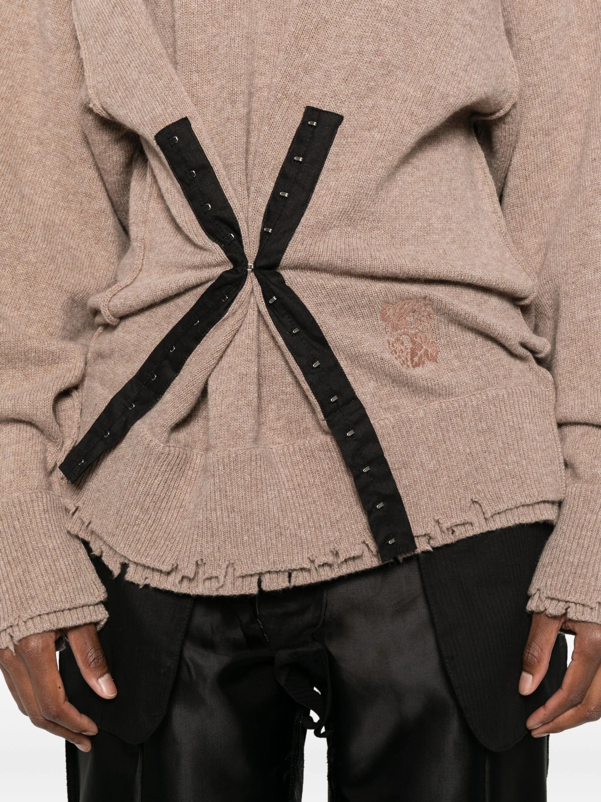 Federico Cina Corset Distressed Crewneck