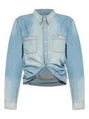 R13 Wrap Around Denim Work Shirt