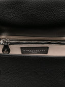 Strathberry Mosaic Top Handle Grain Black Silver Hardware