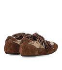 3 P Ballet Velvet Brown Sneaker