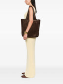Strathberry Melody Tote Suede Suede Chocolate