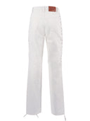 Rotate Loose Fit Laced Jeans Raw White Denim (Regular Fit)