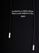 Off White Statement Skate Hoodie Black White