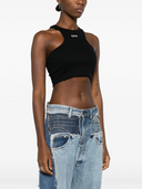 Off White Off Print Cropped Top