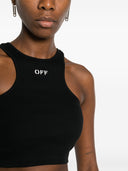 Off White Off Print Cropped Top