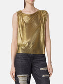 Versace Top In Maglia Metallica