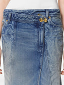 Versace Gonna A Portafoglio In Denim Barocco