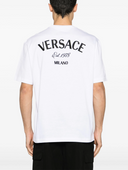 Versace Milano Stamp T -Shirt mit Stickerei