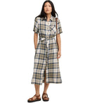 Barbour Fern Tartan Blue Midi Dress