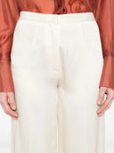 Forte Forte Shiny Anvers Satin High Waist Embroidered Pants