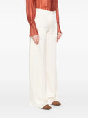 Forte Forte Shiny Anvers Satin High Waist Embroidered Pants