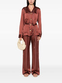 Forte Forte Silver Pinstripe Satin Pajama Jacket