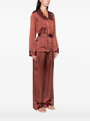 Forte Forte Silver Pinstripe Satin Pajama Jacket